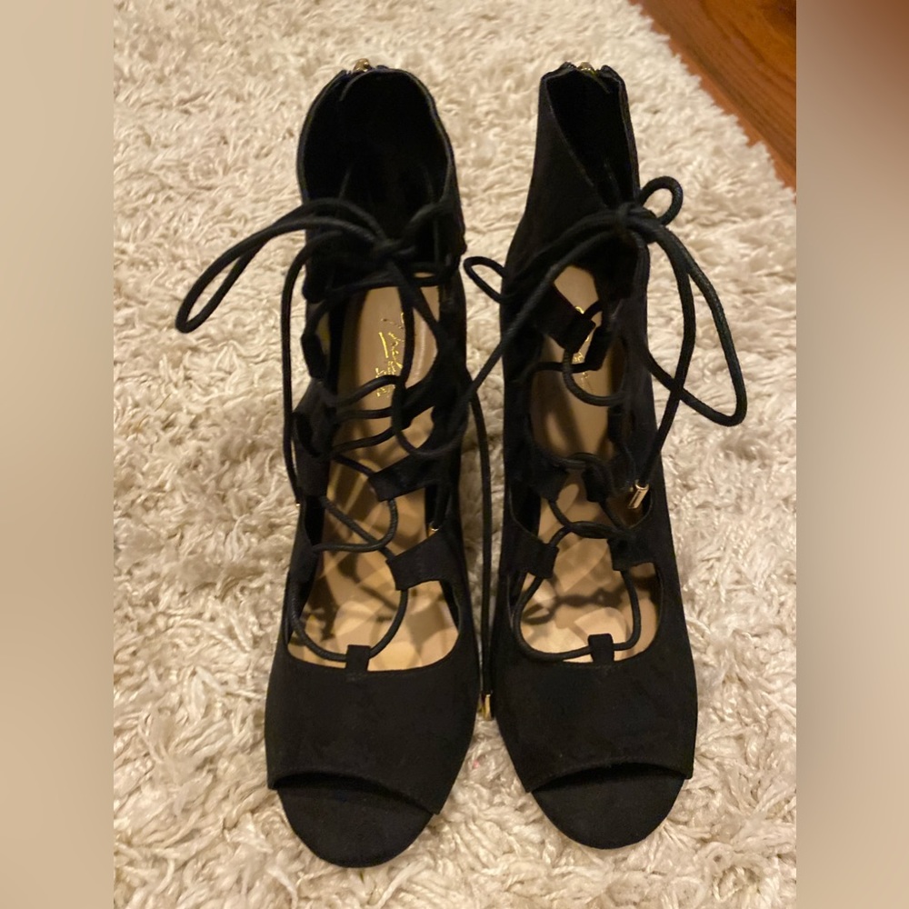 Black Lace Up Heels